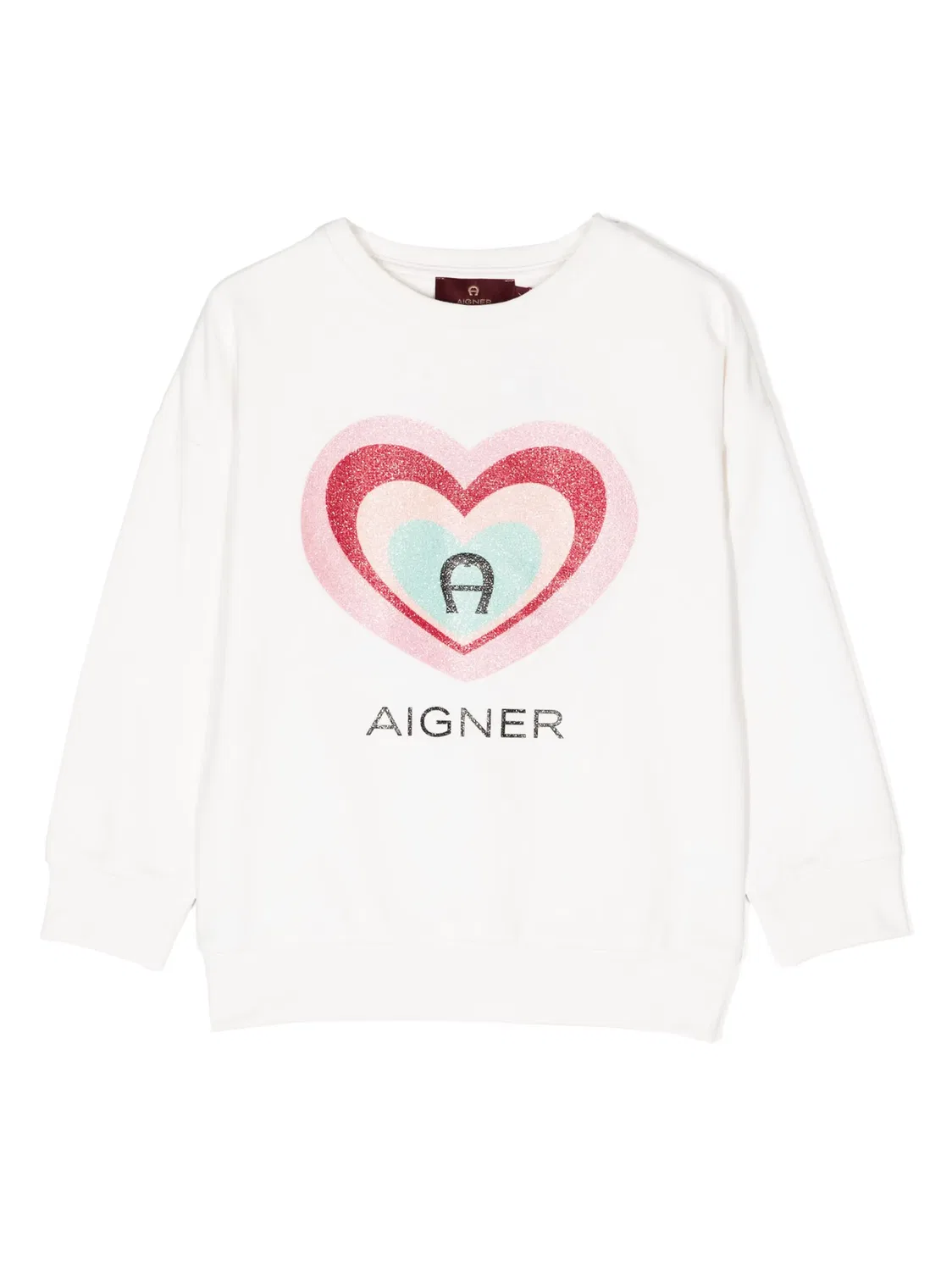 Aigner Свитшот с блестящим принтом сердца