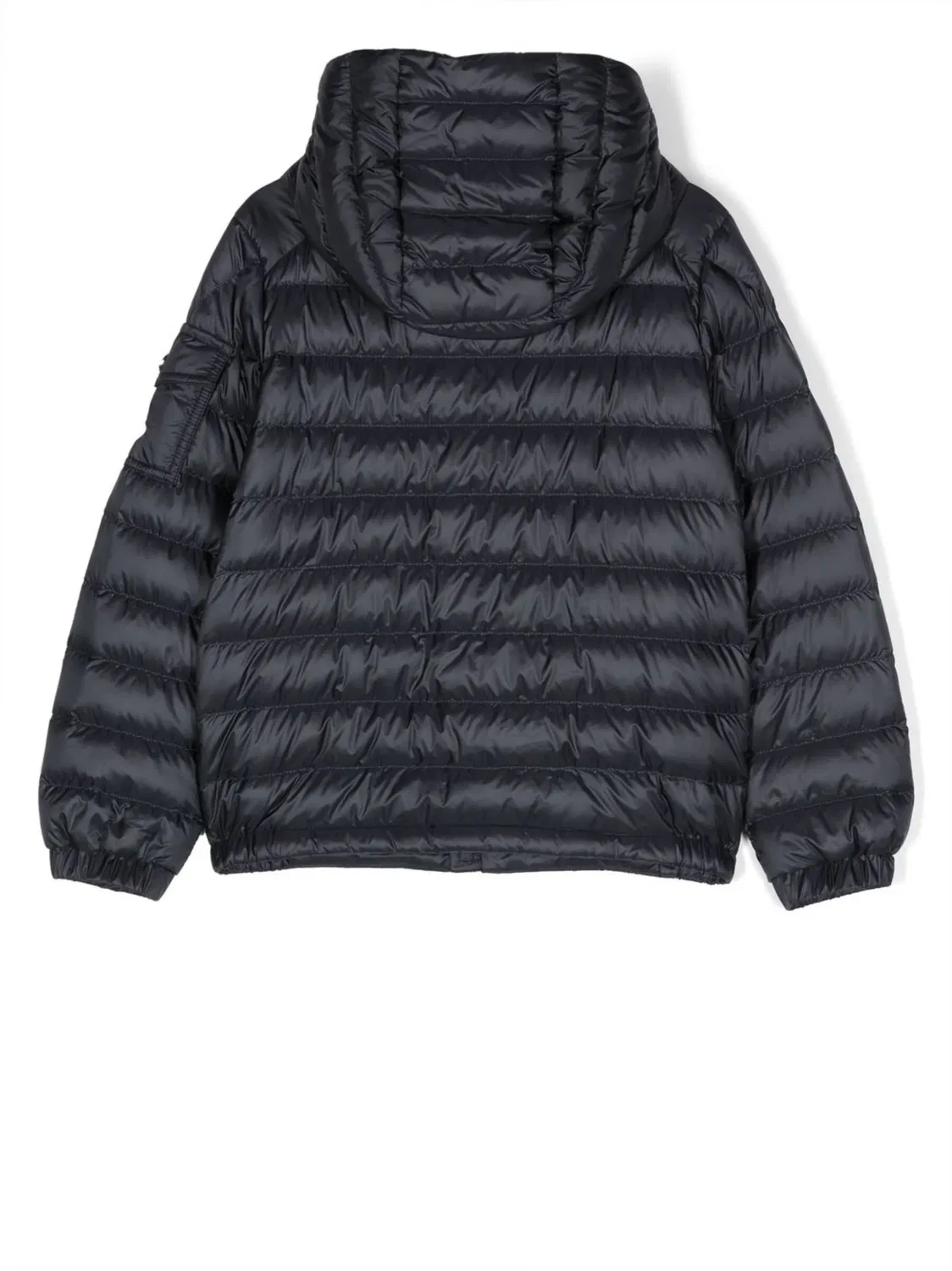 Пуховик с капюшоном Laurus Moncler, темно-синий — фото 2