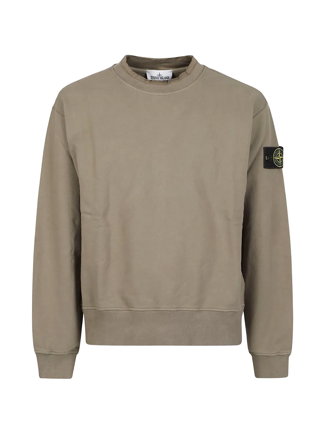 Свитшот из органического хлопка Stone Island, зеленый