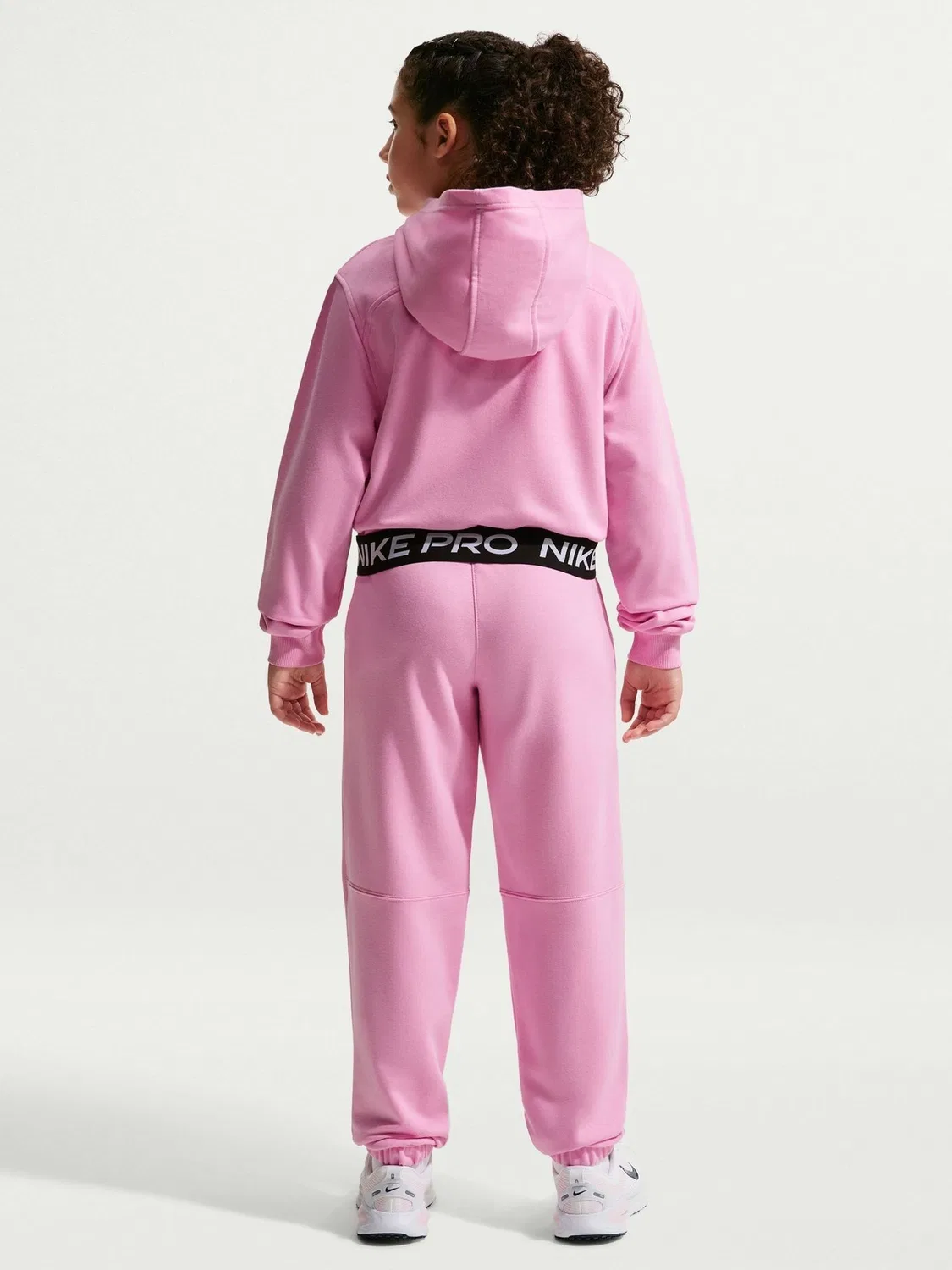 Худи Nike Pro Dri-FIT Cropped Fleece, розовый — фото 2
