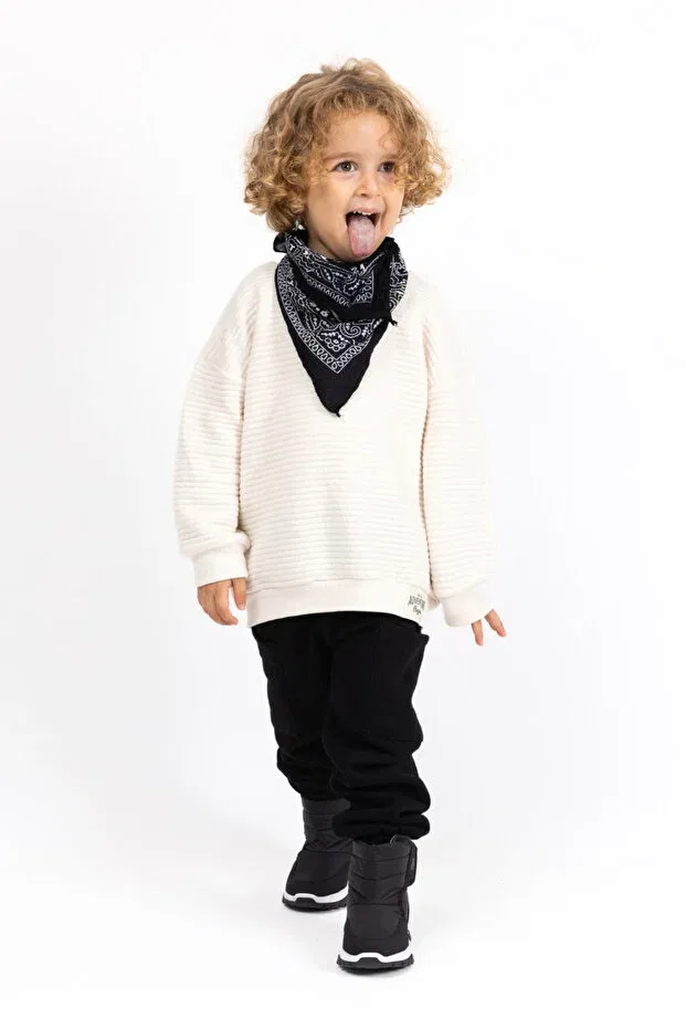 Детские ботинки для мальчиков на плоской подошве Gea plush fur boy's boots Kids A More, Black — фото 4