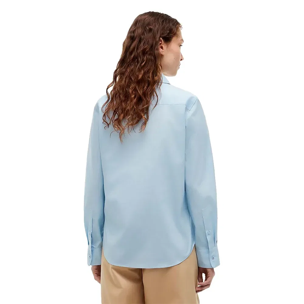 Женская рубашка из поплина с длинным рукавом Tommy hilfiger, Blue — фото 2