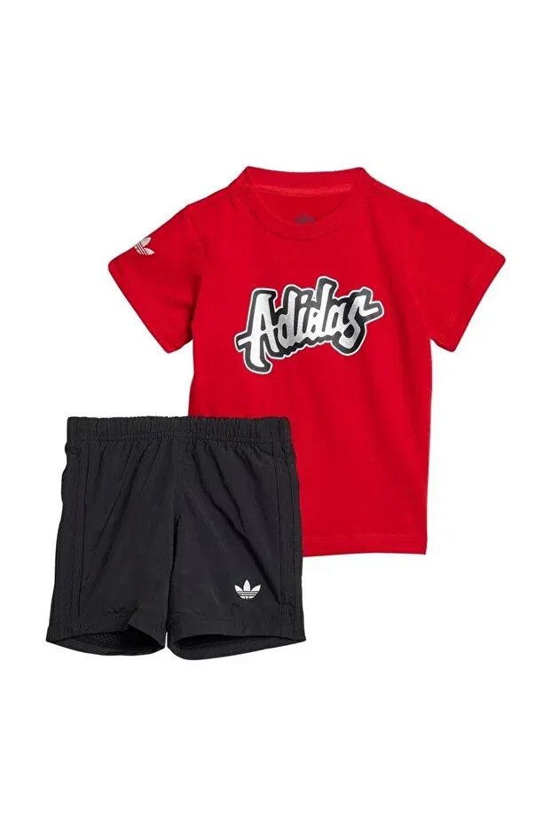 Детский комплект спортивного костюма для мальчиков с коротким рукавом Adidas, Colored