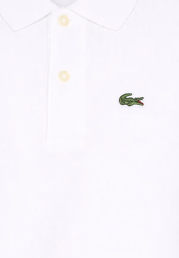 Детская рубашка поло Lacoste, белый — фото 3