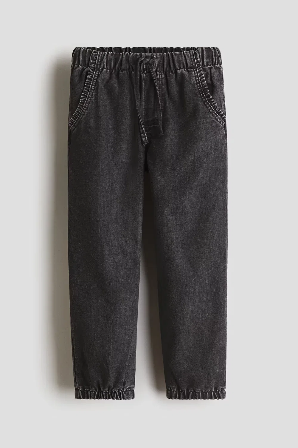 Джинсовые спортивные штаны H&M, Ausgewaschenes Denimschwarz