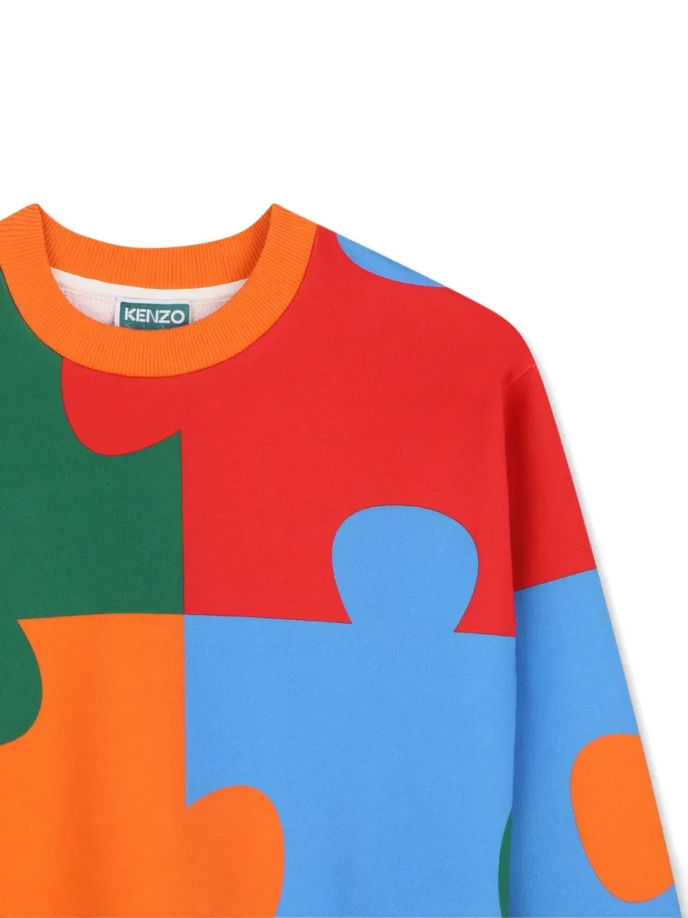 Толстовка с принтом Kenzo Kids, оранжевый — фото 3