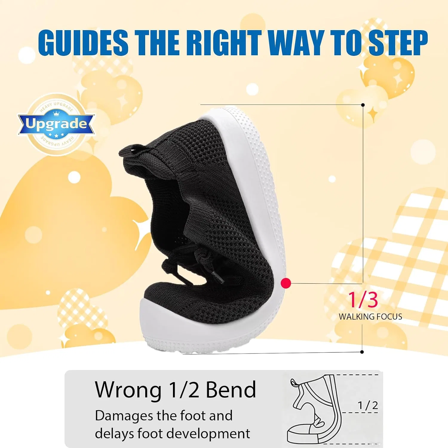 Детские дышащие кроссовки для мальчиков и девочек Slip on Shoes-1151 BICLUD, Black — фото 2