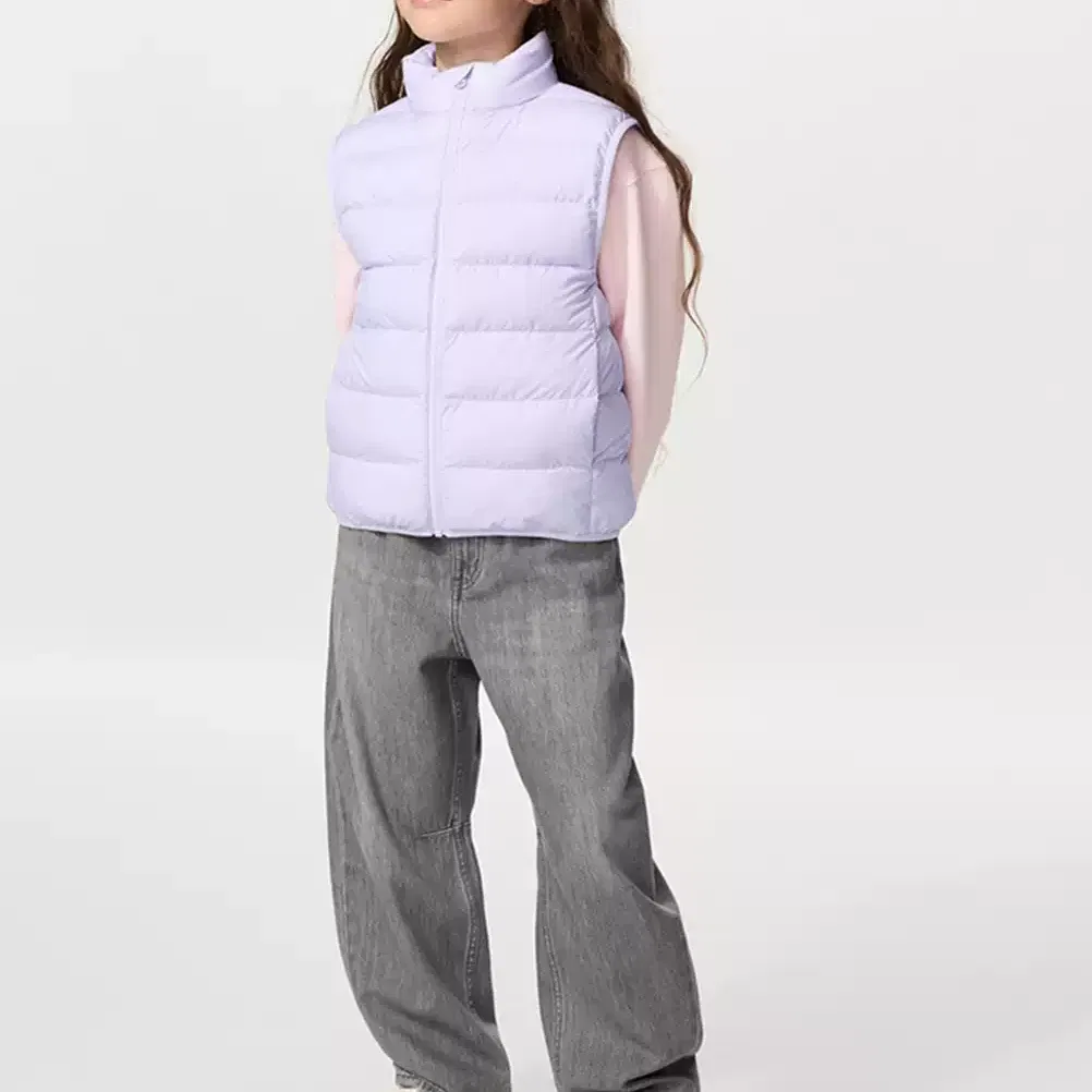 Детский жилет с воротником-стойкой UNIQLO, Light Blue Purple — фото 3