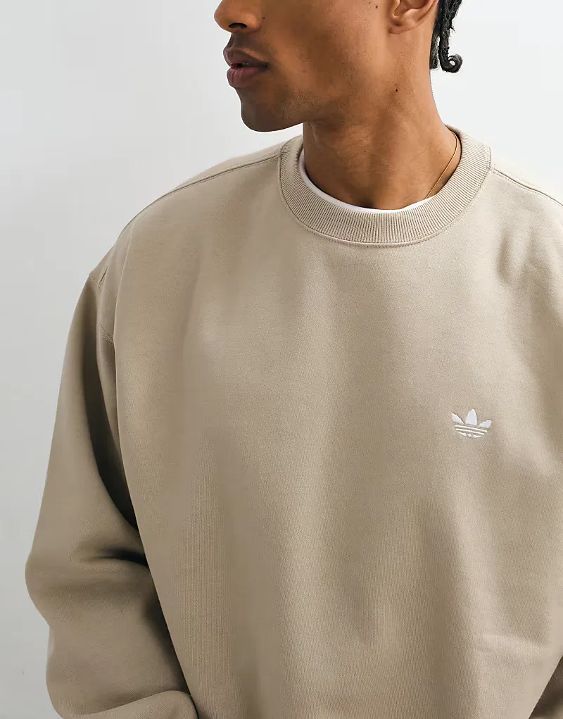 Толстовка Adidas Originals Essential свободного кроя, светло-хаки — фото 3