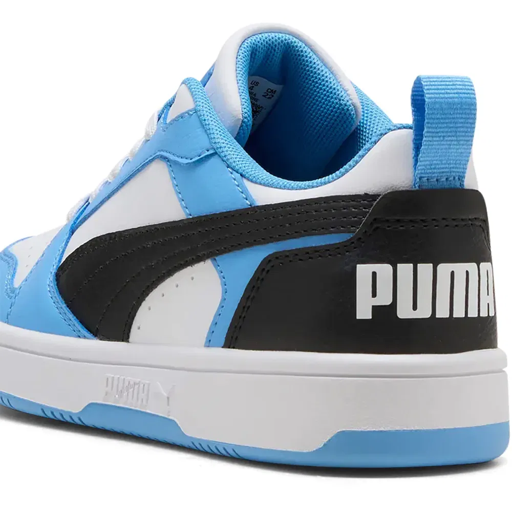 Детские кроссовки для девочек с ретро-дизайном Rebound V6 Lo J Puma, Blue — фото 4