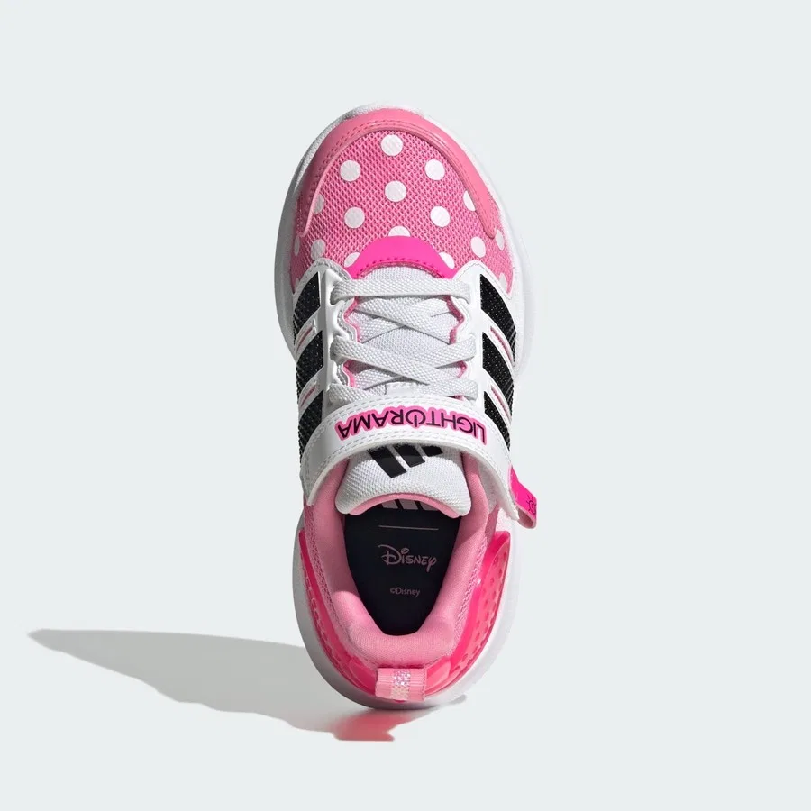 Детские кроссовки с подсветкой и моделью Minnie Mouse adidas, Розово-черный — фото 4