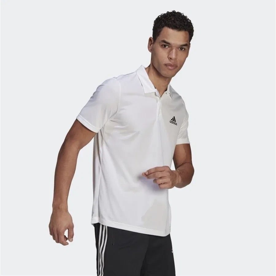 Мужская polo-футболка с коротким рукавом Aeroready Designed to Move adidas, Белый — фото 3