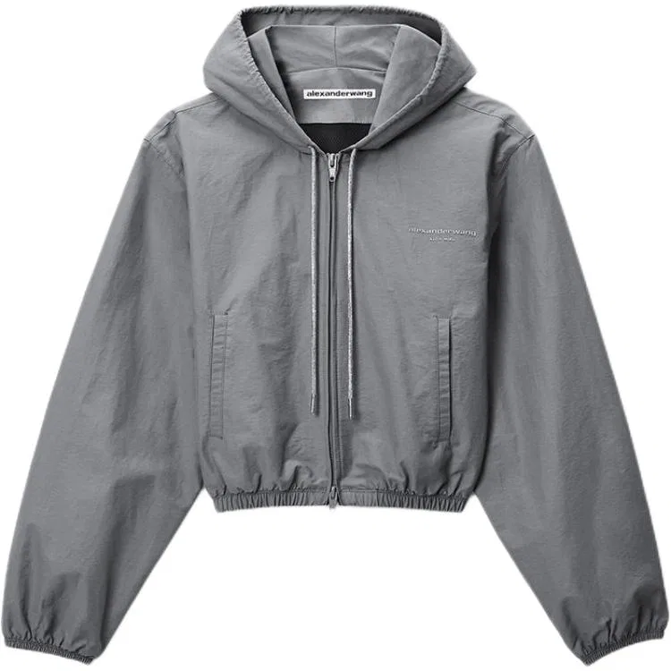 Женская куртка с капюшоном Alexander Wang, Asphalt Gray