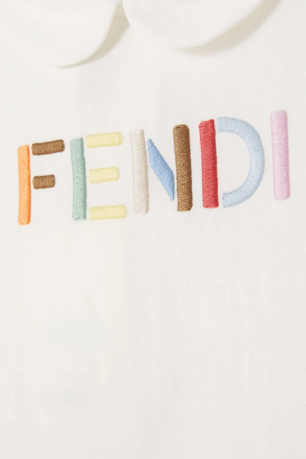 Комплект боди-комбинезонов с вышитым логотипом из хлопка Fendi — фото 3