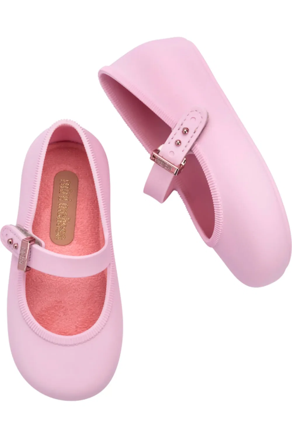 Детские туфли балетки на плоской подошве Soft Ballerina Mini Melissa, розовый — фото 3