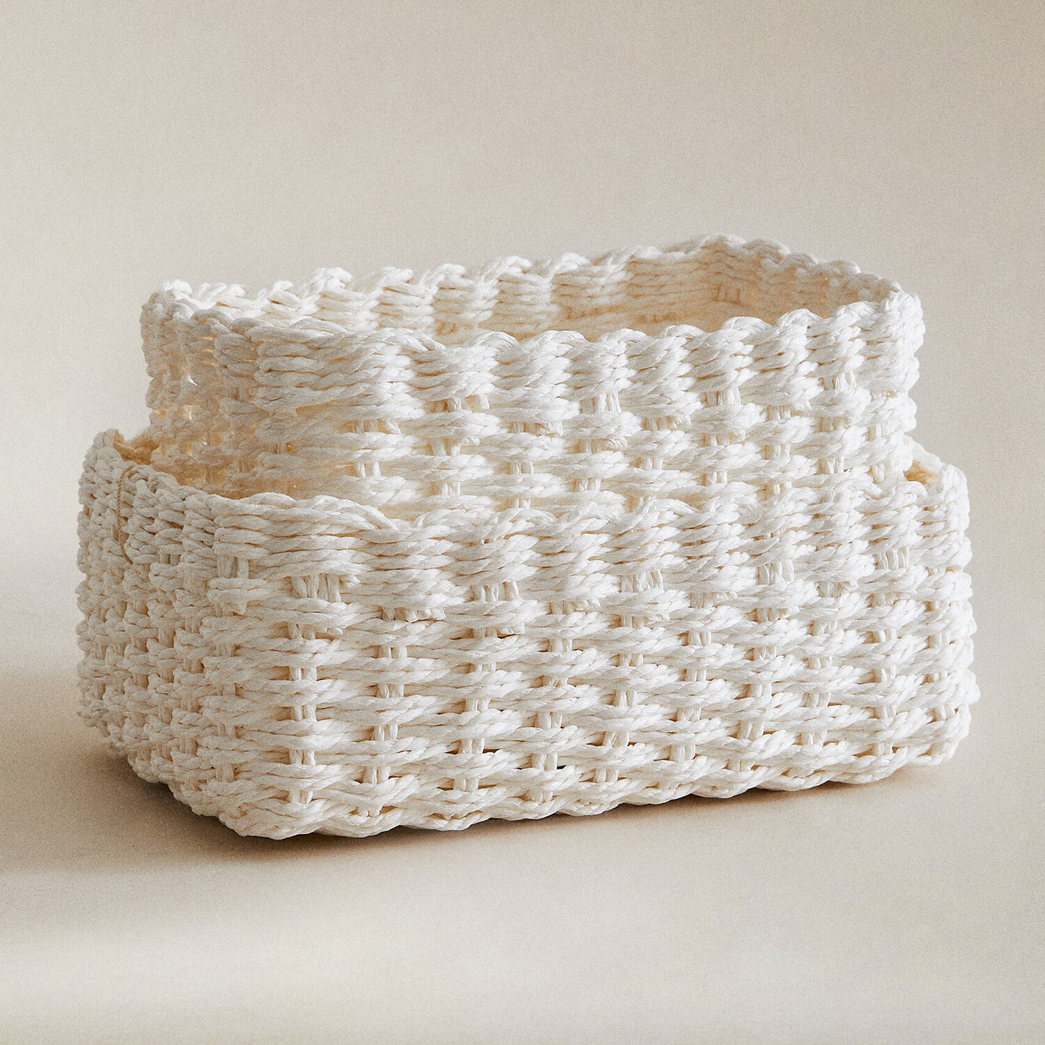 

Корзина Zara Home Double Woven, белый