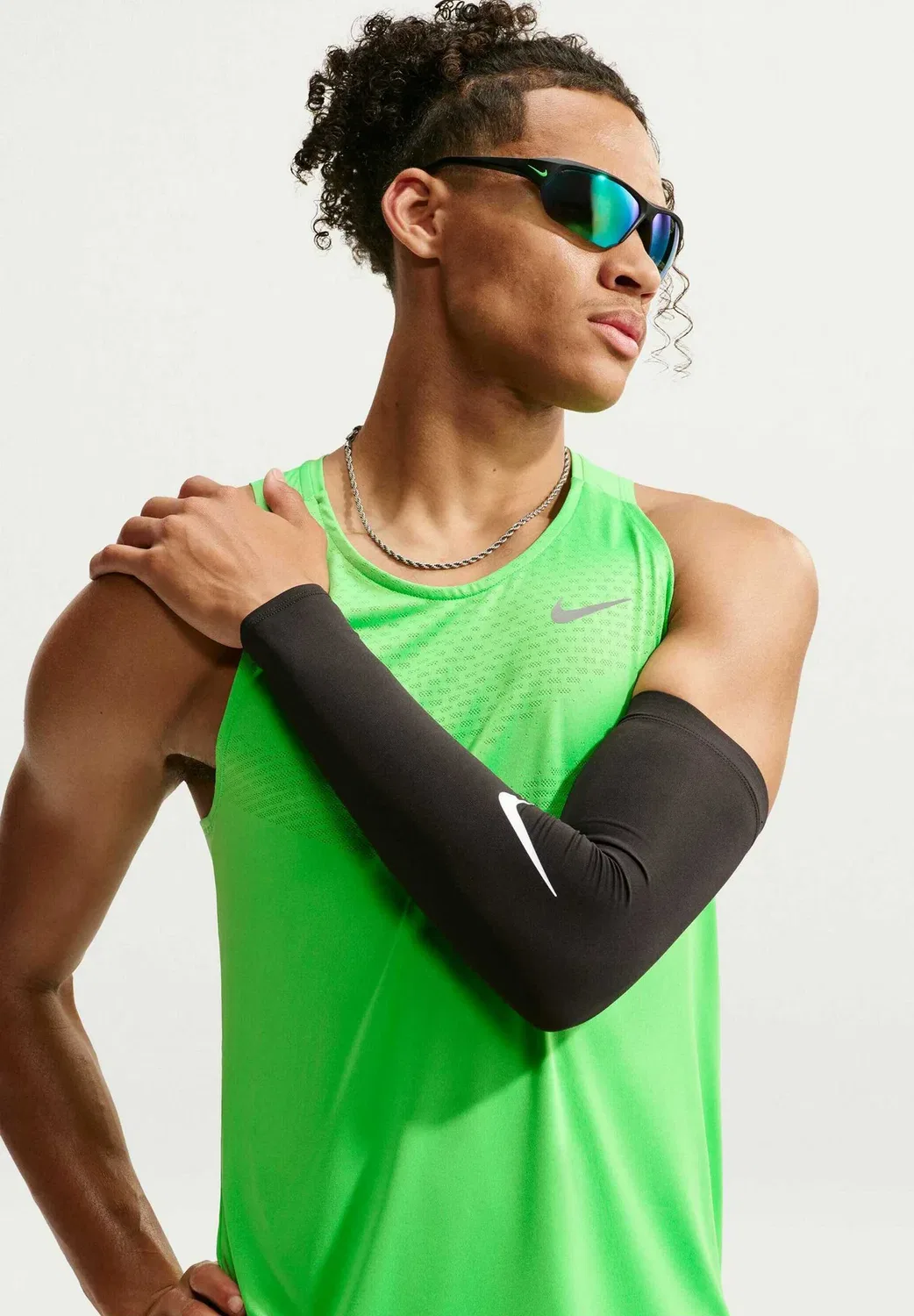 M nk dfadv stride tank - top Nike Performance, Green Spark — фото 3