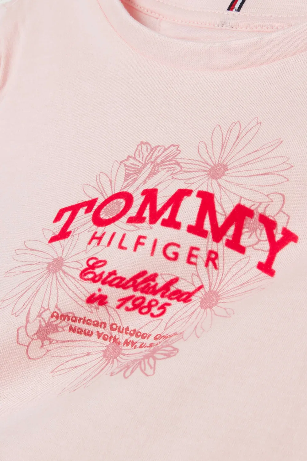 Футболка с принтом цветов Flock Flower Tommy Hilfiger, розовый — фото 2