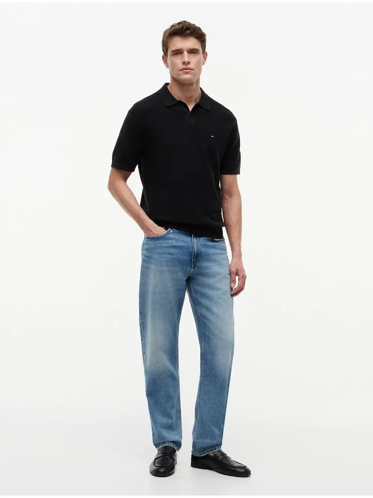 Поло TOMMY HILFIGER, Cool Touch Structure, Black — фото 2