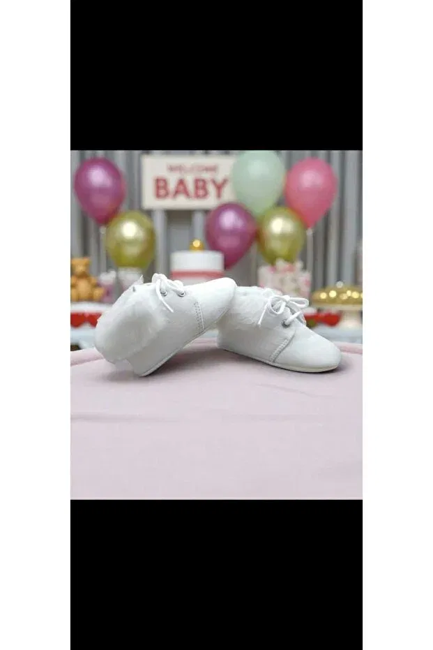 Детские пинетки с антипотовой хлопковой подкладкой Çago Kids, White — фото 2