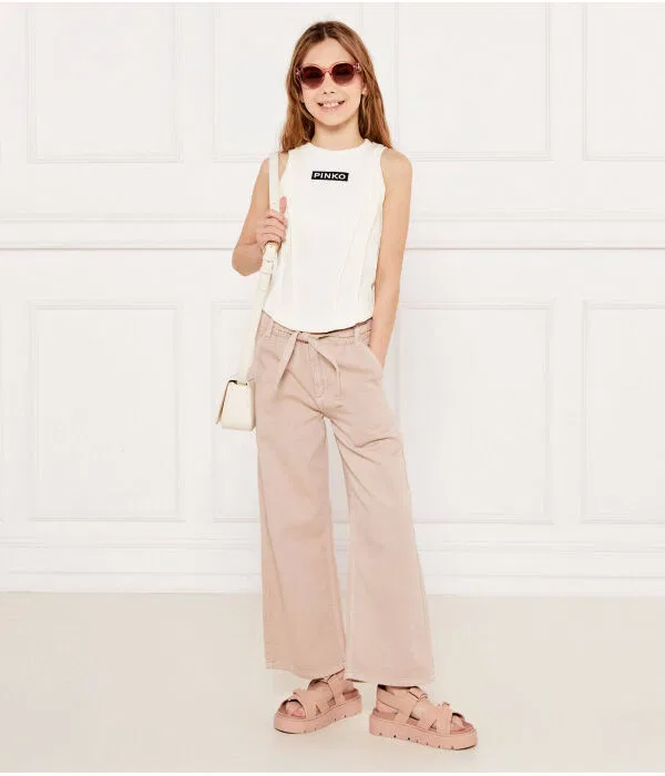 Детский топ для девочек Slim Fit Pinko Up, Écru — фото 2