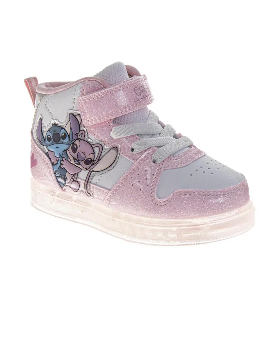 Кроссовки Disney Stitch с застежкой-липучкой, Pink White