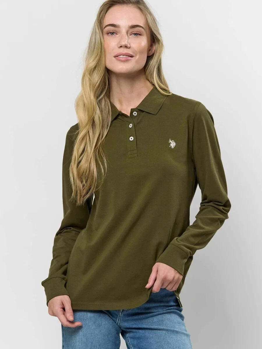 Футболка U.S. Polo Assn. 'UWLise' оливкового цвета — фото 3