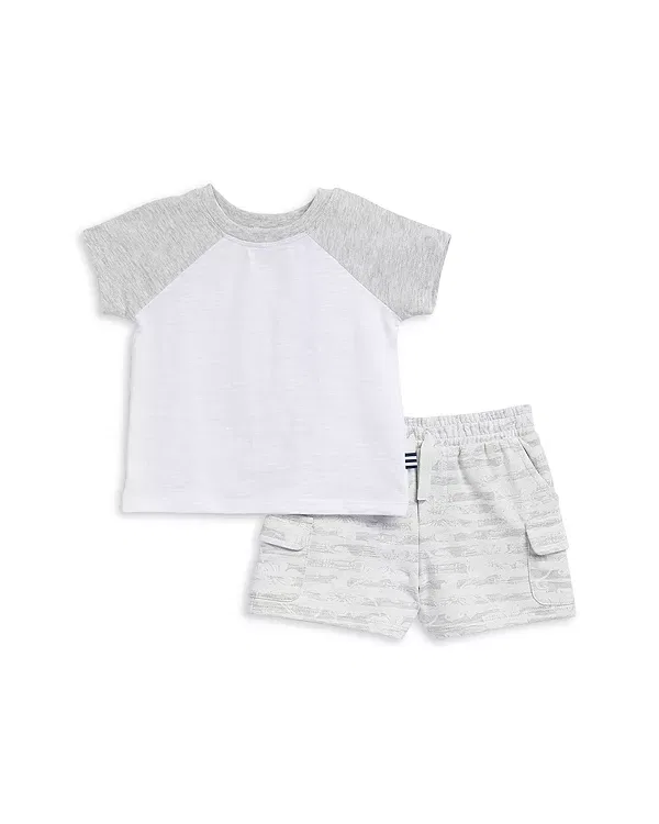 Детский комплект футболки и шорт с принтом Santa Fe Tee & Shorts Set Splendid, Heather Grey/White