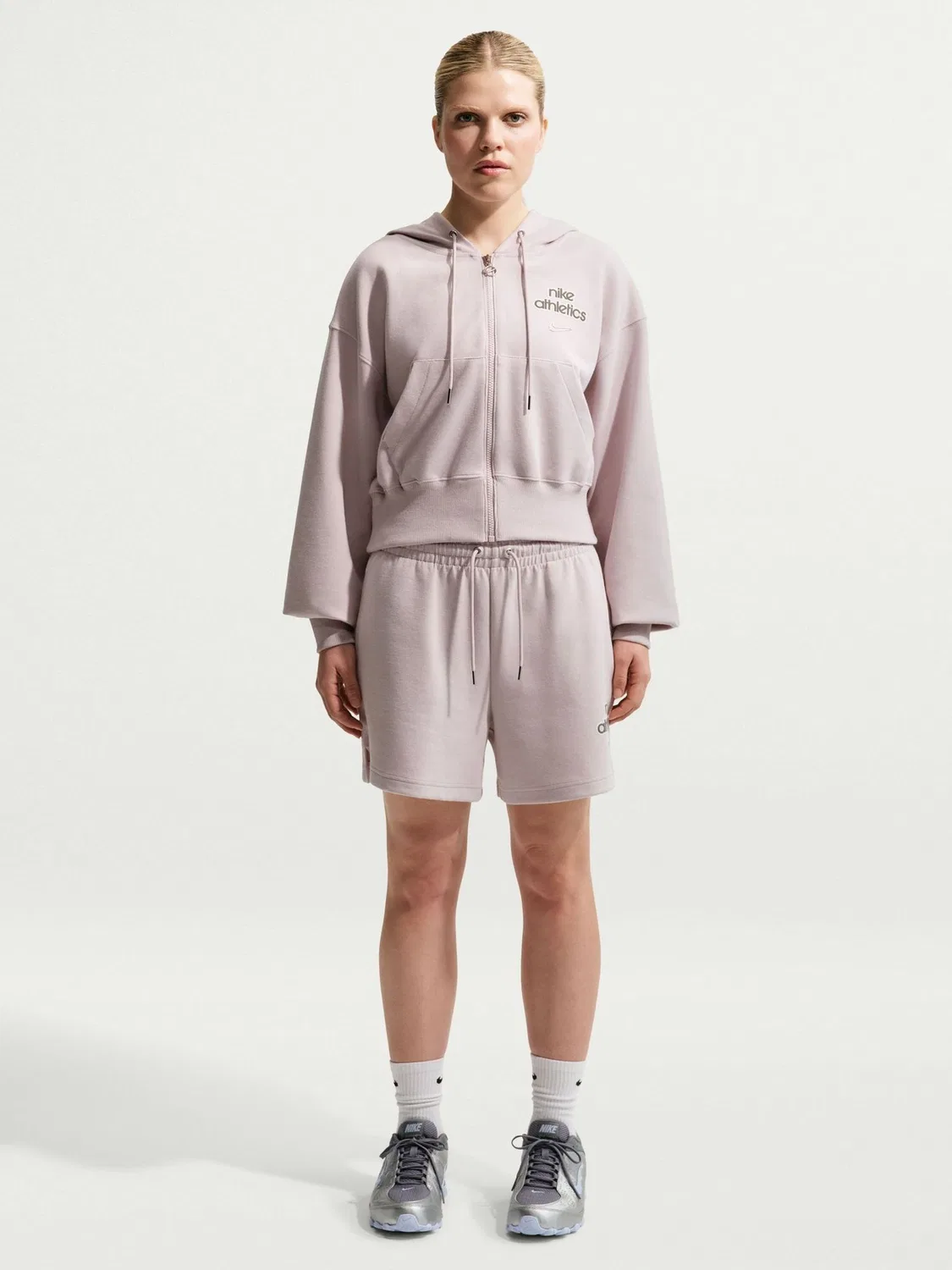 Толстовка с капюшоном Nike Bubble Hem Logo, фиолетовый