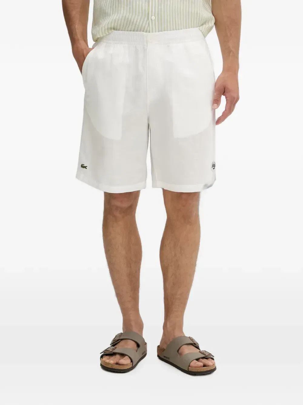 Шорты с эластичным поясом Lacoste, белый