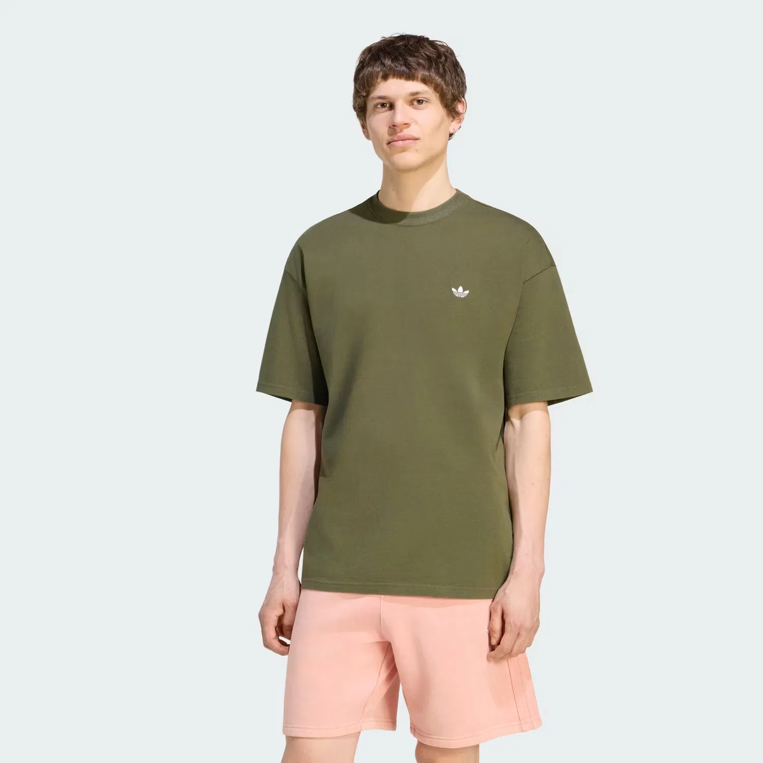 Мужская футболка свободного кроя Trefoil Essentials Washed Loose Dropped Shoulder Tee Adidas Originals, Night Cargo