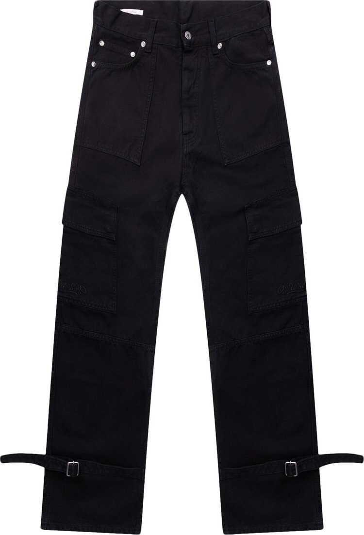 

Брюки Off-White Wave Off Canvas Cargo Pant 'Black', черный