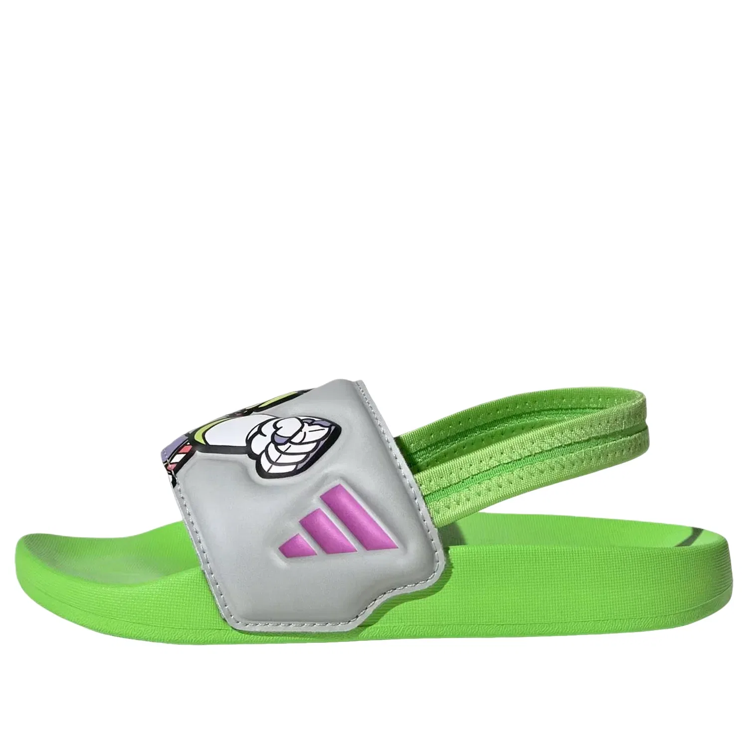 Детские шлепанцы с ремешком Adidas x Pixar Toy Story Adilette Estrap Slides, зеленый