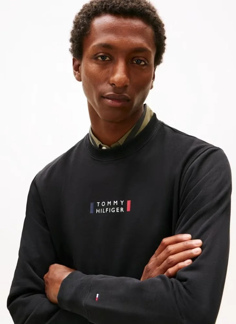 Свитшот Tommy Hilfiger Brand Love, черный — фото 3