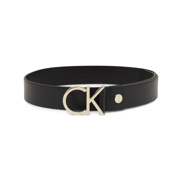 

Кожаный ремень с логотипом Calvin Klein, черный