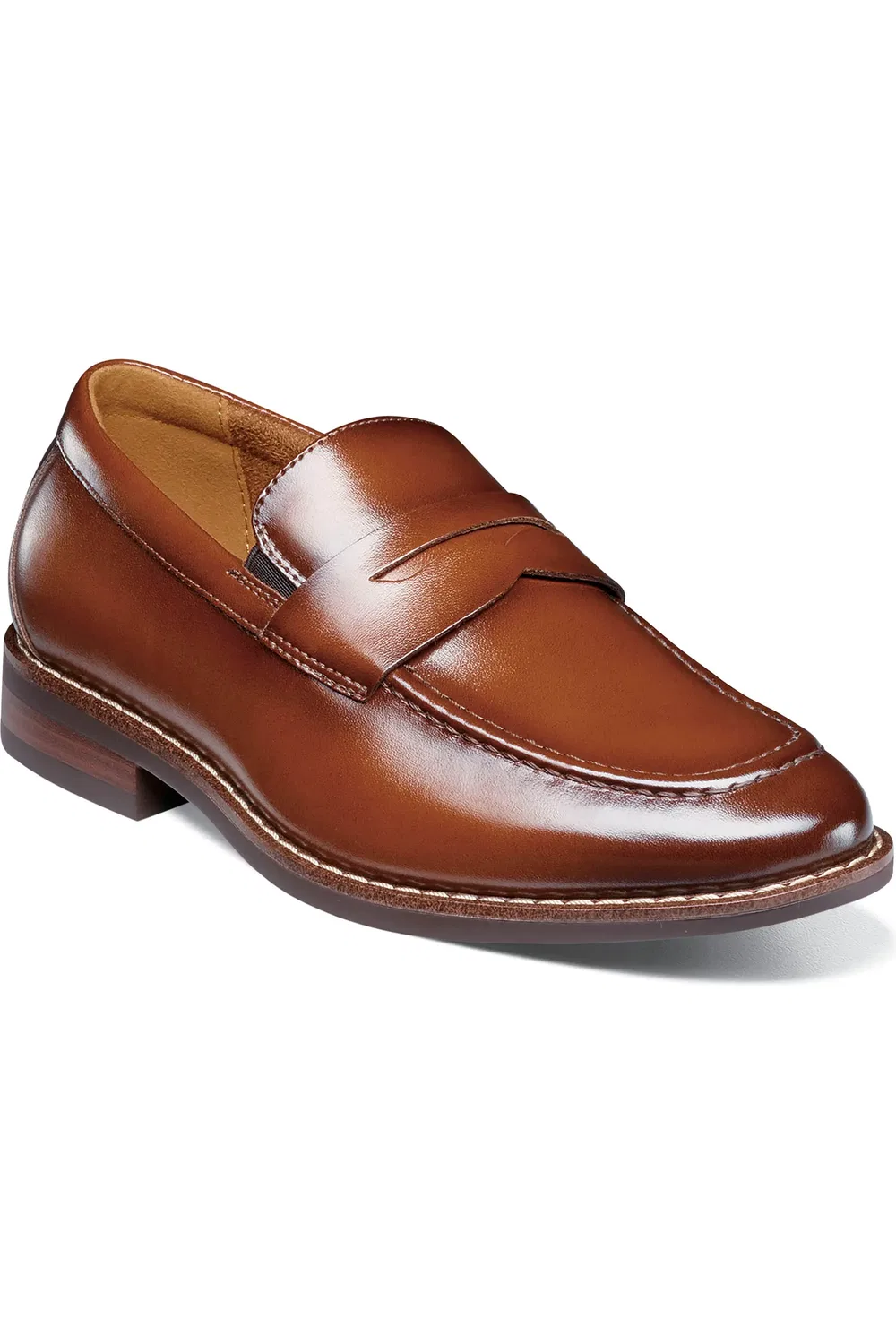Детские туфли лоферы с мыском мокасин Rucci Florsheim, Cognac