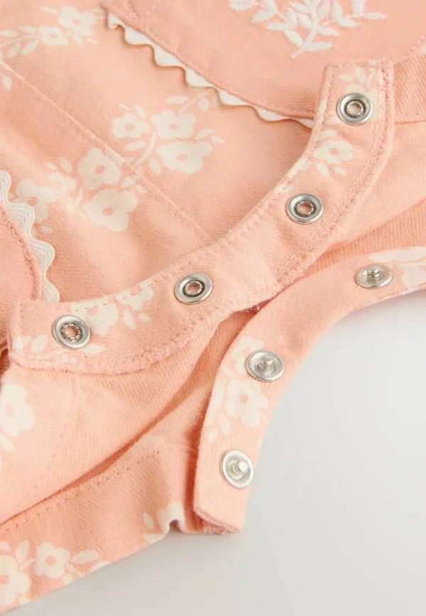 Комплект ползунков и боди с цветочным принтом Regular fit Next, Orange Floral, оранжевый — фото 3