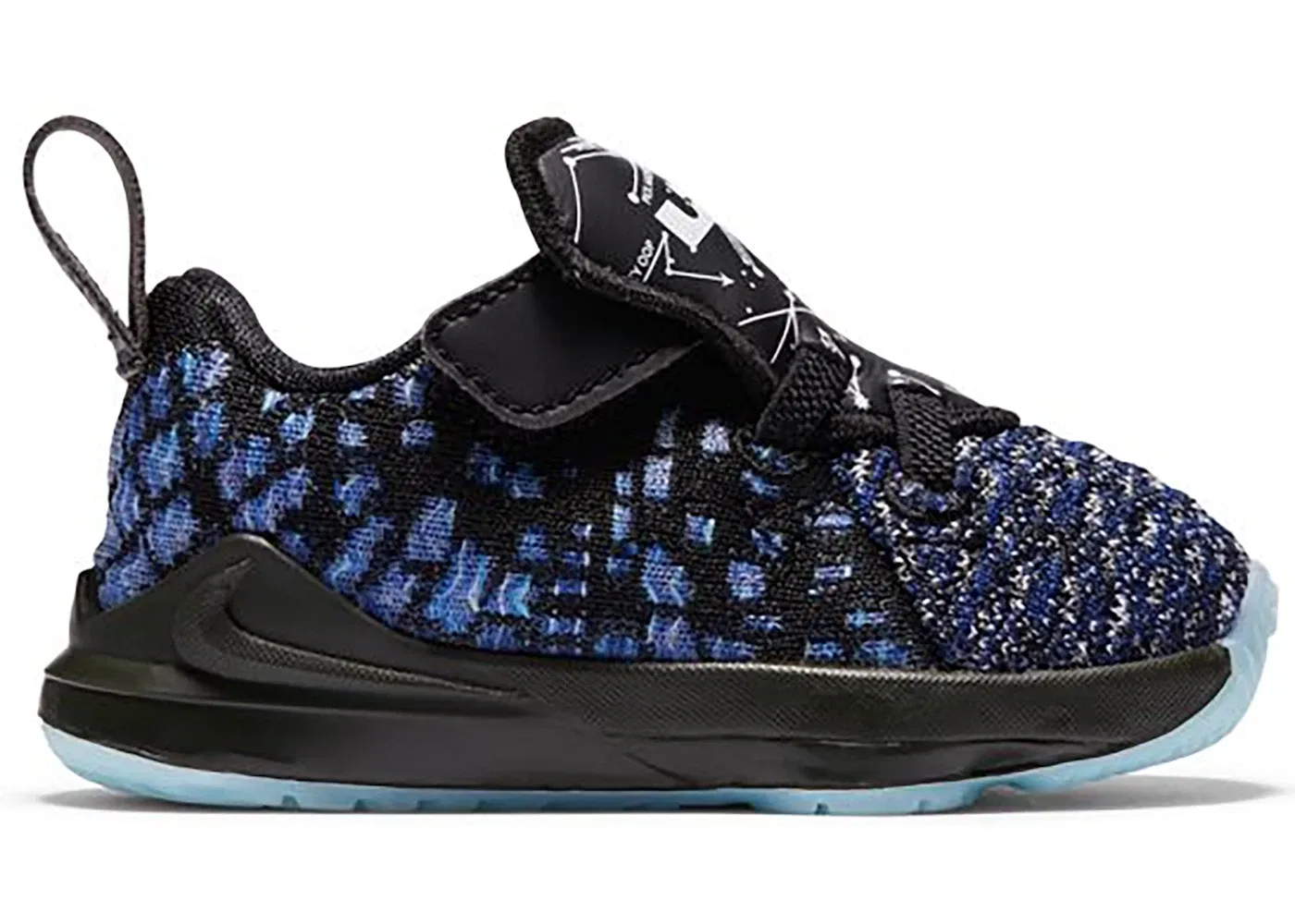 Детские кроссовки для мальчиков с принтом Nike LeBron 17, Black/Volt-White