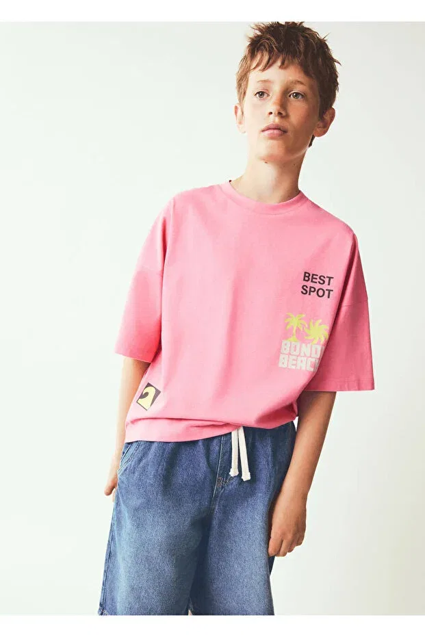 Детские шорты для мальчиков джинсовые Oversize denim bermuda shorts Mango Kids, Dull Blue
