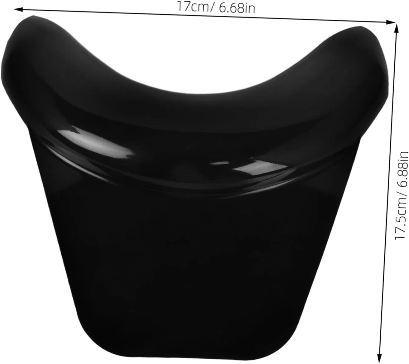 Подушка для шеи силиконовая, Mikinona, черная, 17.5x17x4 см — фото 2