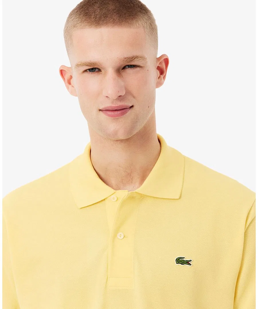 Поло из пике Lacoste Classic Fit Original L.12.12, Bright Yellow — фото 3