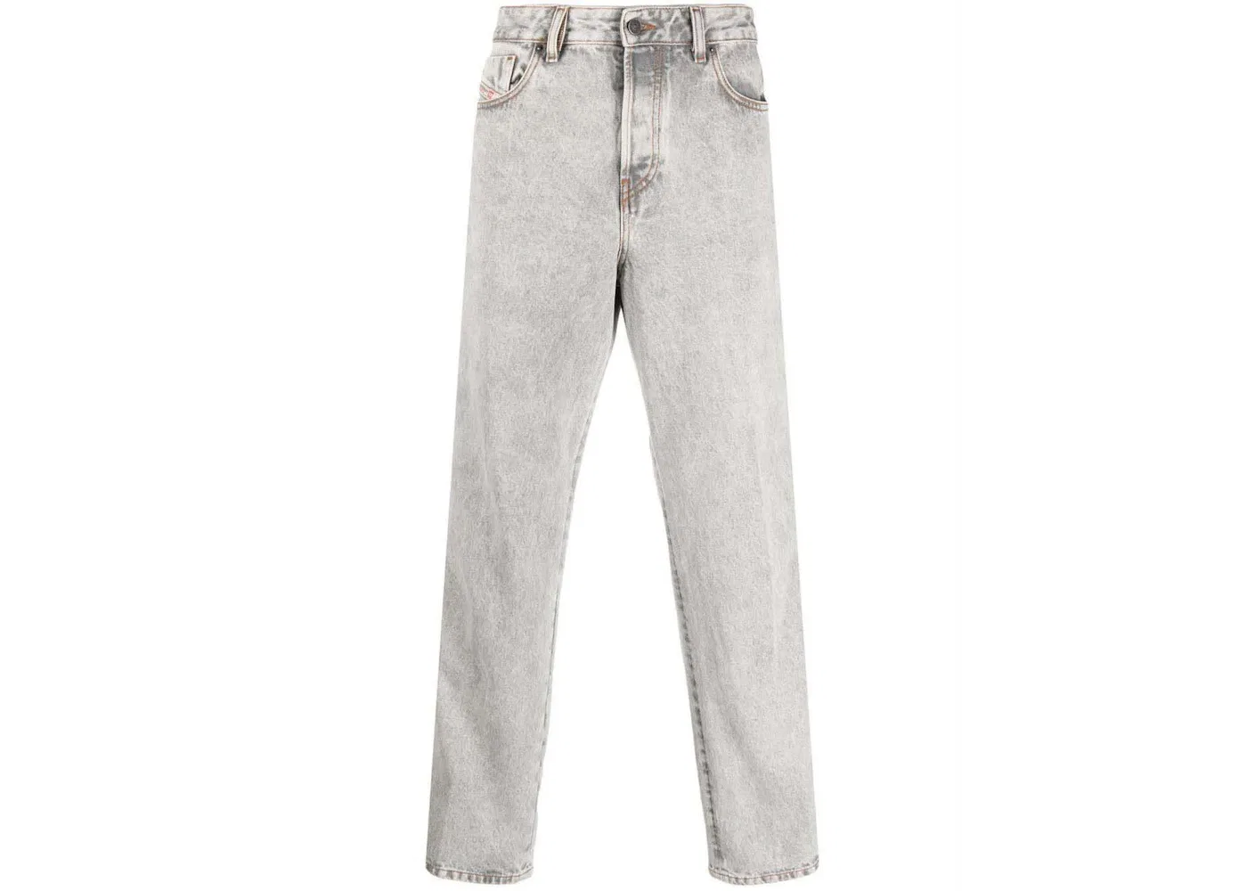 Мужские прямые джинсы с потертостями Diesel 1955 D-Rekiv, Light Grey