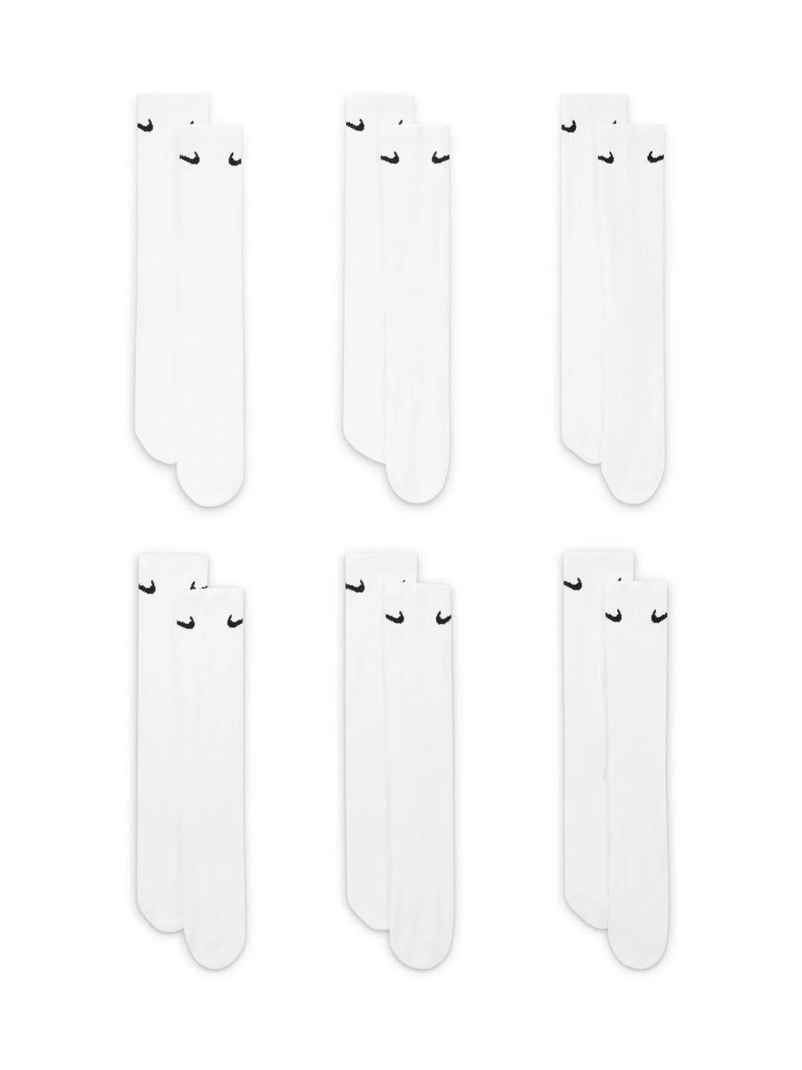 Носки Nike Everyday Cushioned Crew, белые — фото 4