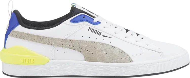 

Кроссовки Puma Suede Bloc White Silver Blue, белый