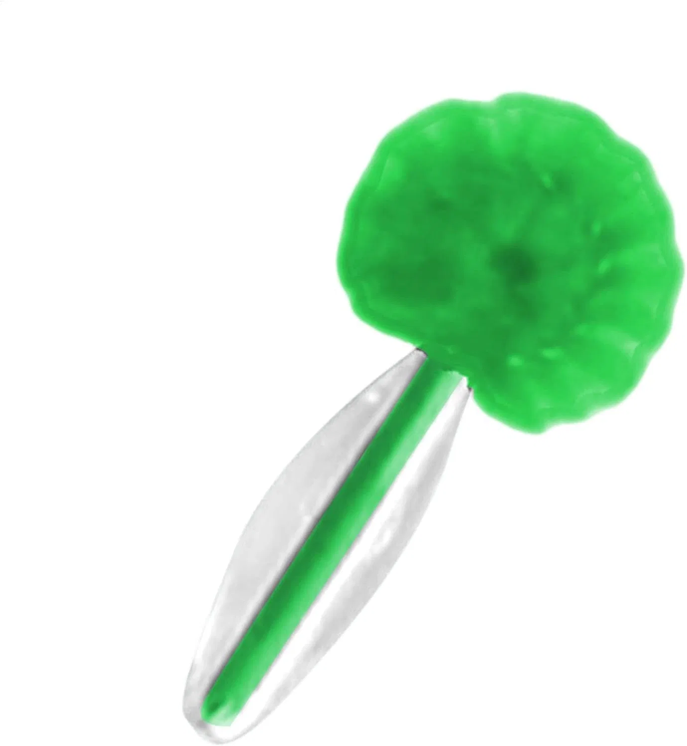 Щетка для чистки пупка, с мягкой щетиной, Generisch, 5 см, Green