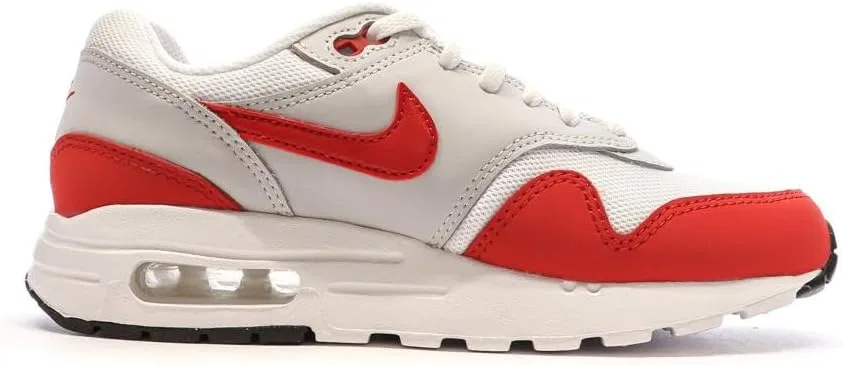 Детские кроссовки для мальчиков Air Max 1 Nike, Neutral Grey/University Red/White/Black — фото 2
