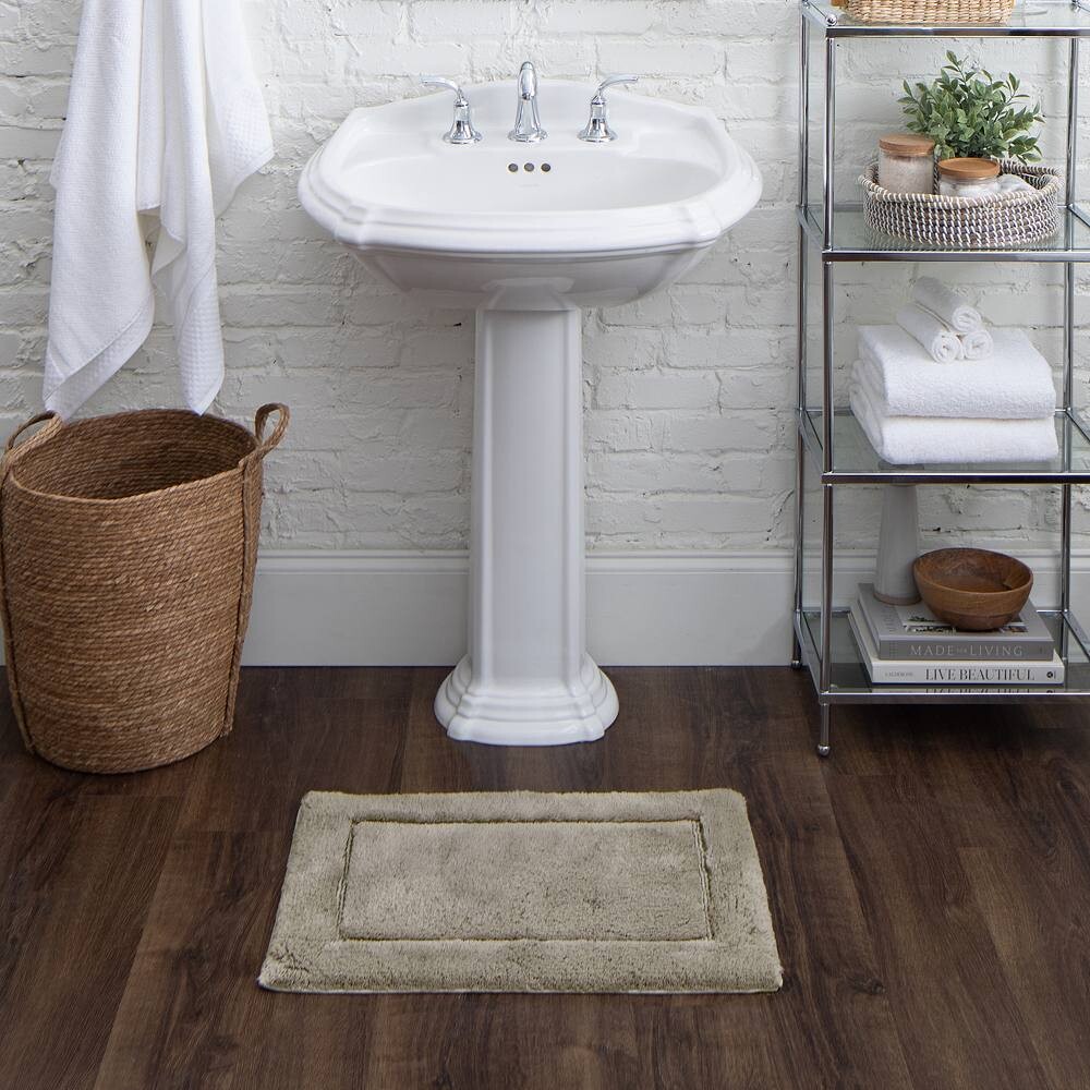 

Mohawk Home Regency Хлопковый коврик для ванной с каймой, цвет Taupe