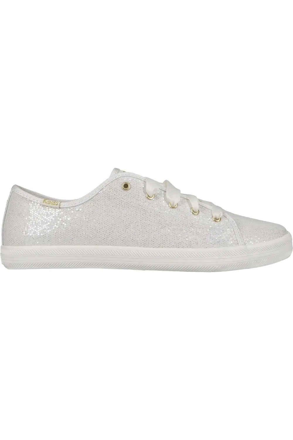 Кроссовки детские с блестками Kickstart Keds, Ivory Sparkle — фото 3