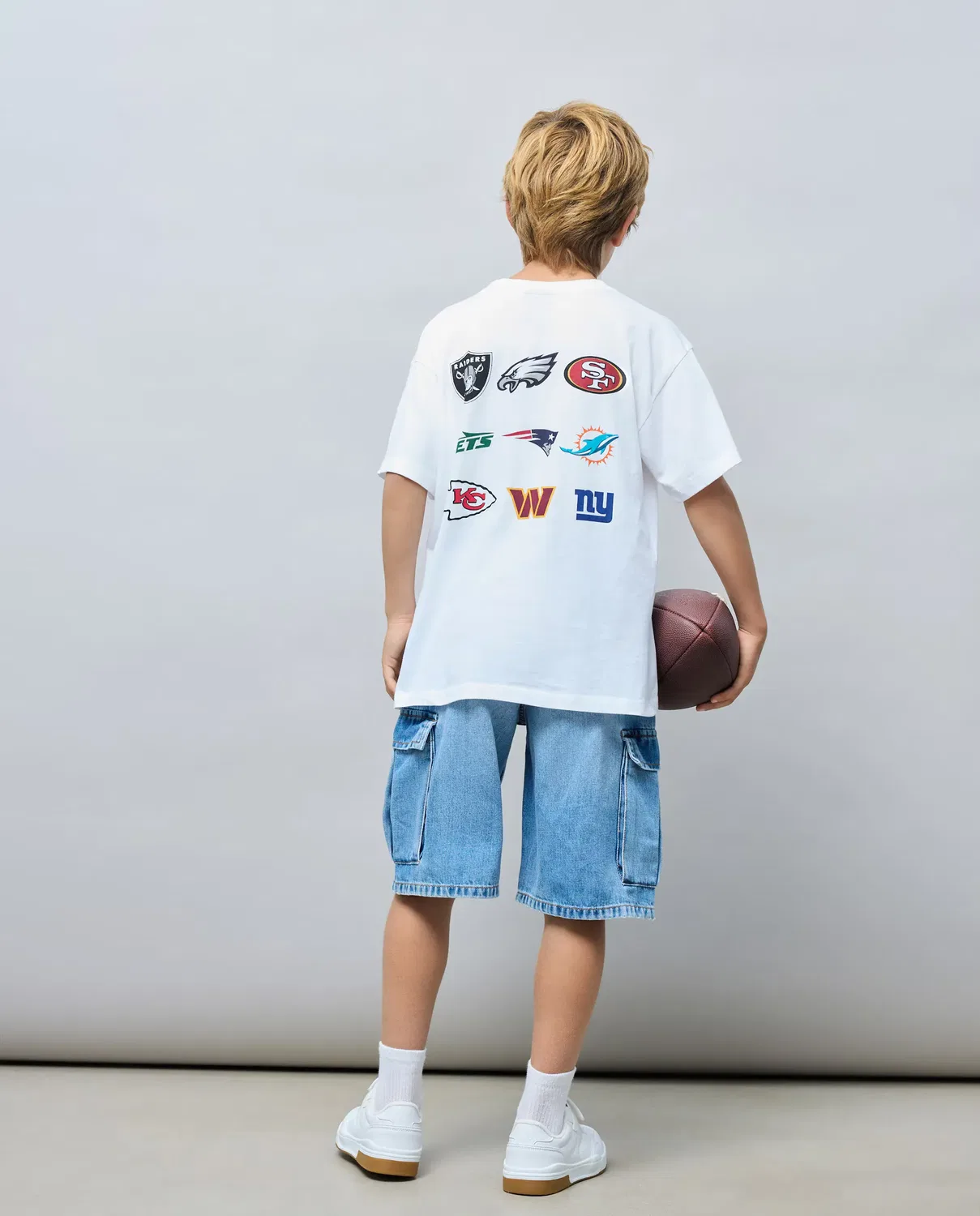 Детская футболка для мальчиков с принтом NFL Logos Kids El Corte Inglés, Blanco — фото 4