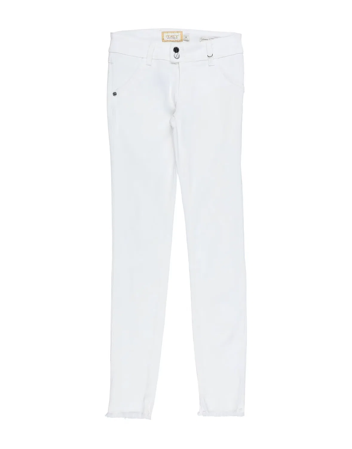Детские джинсы для девочек из лиоцелла Met Jeans, белый
